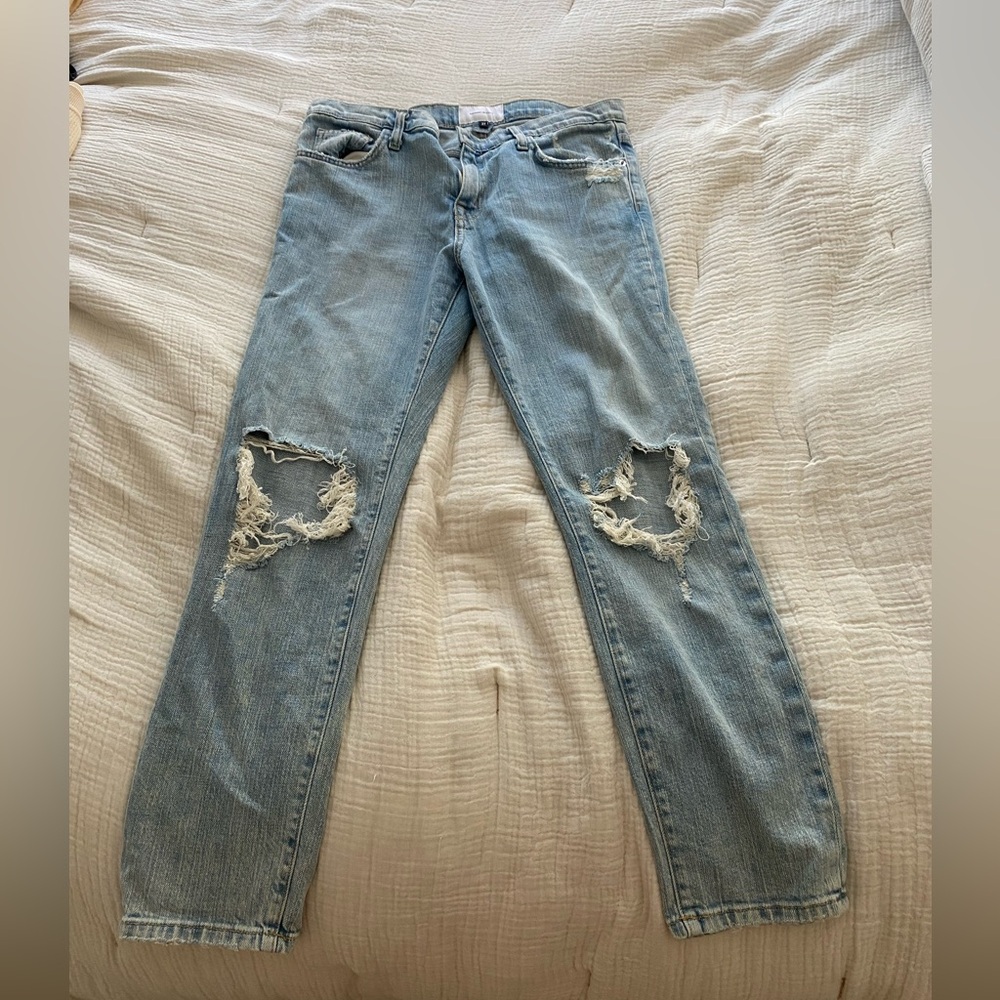 Current Elliott nova fling ripped low rise jeans size 27
